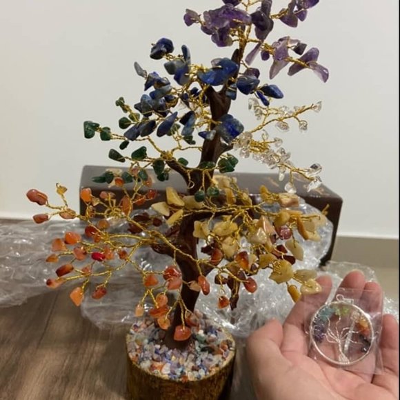 Seven Chakra Tree of Life, Crystal Tree for Positive Energy, 7 Chakra Tree - Picture 1 of 9